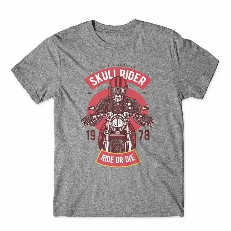 Authentic Racer Skull Rider T Shirt 100 Cotton Premium NEW