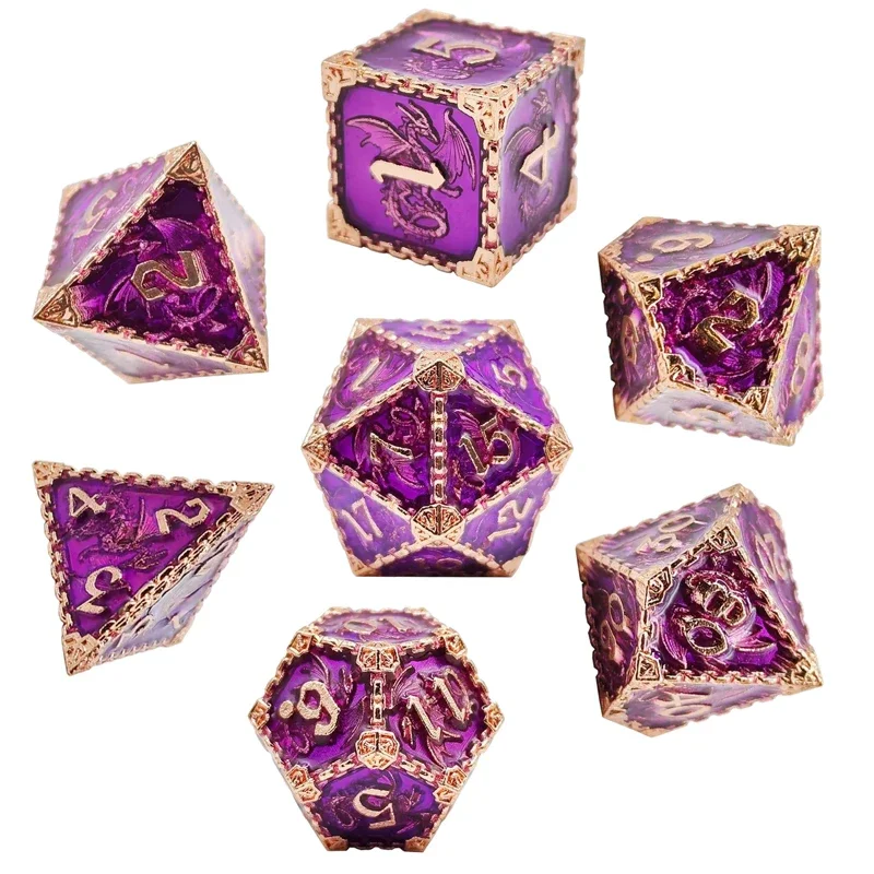 New ForDND Dice Metal Polyhedral D&D Dice for Dungeon and Dragon MTG RPG Roll Playing Game D20 D12 D10 D% D8 D6 D4 D+D Dice Set