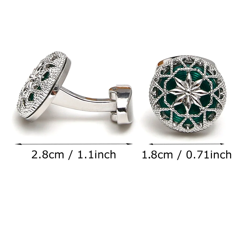 Exquisite Hollowed Out Star Shaped Cufflinks Business Dress Shirt Cufflinks Banquet Accessory Hollow Patterned Circular Cufflink