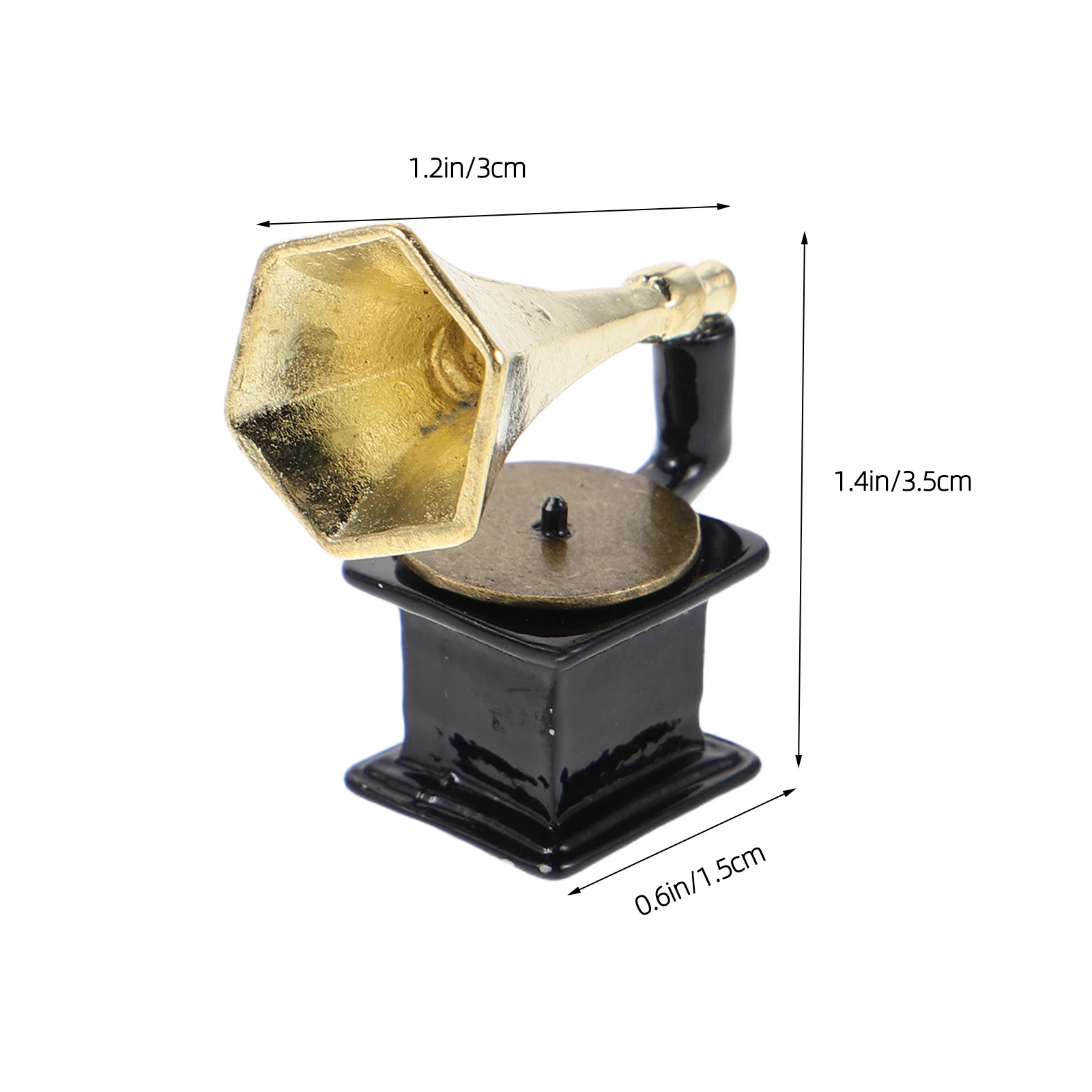 2 stuks miniatuur vintage fonograaf retro platenspeler voor poppenhuis decor en muziekkamer accessoires mini platenspeler