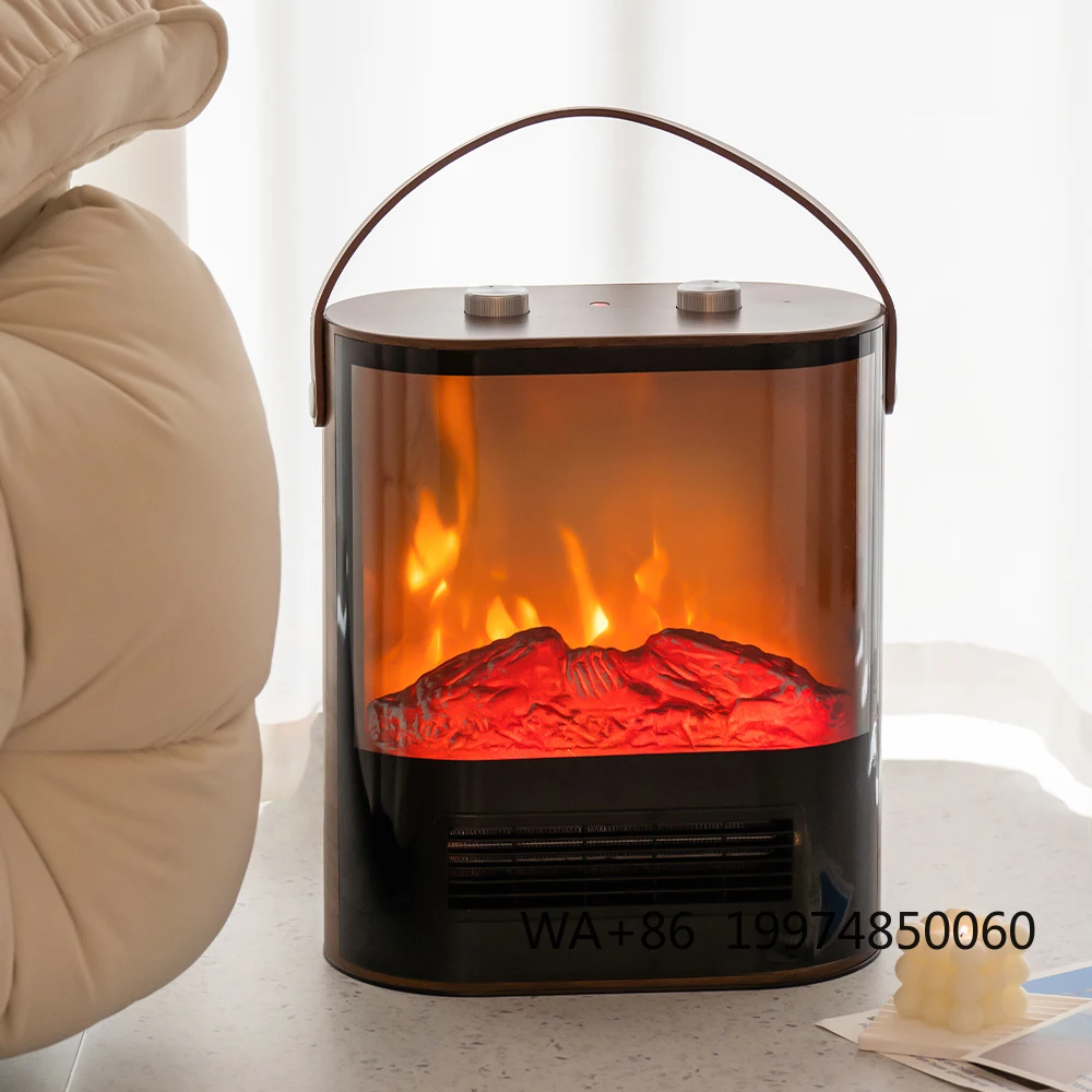 

ETLus Realistic Flame 850W 1500W Wire Heat Elements Home Space Electric FirePlace Heater Stove Fire Place with Glass Screen