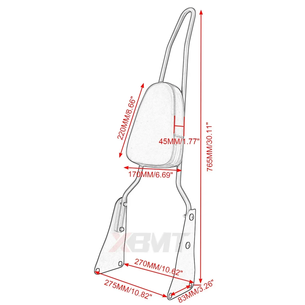 Motorcycle Rear Backrest Sissy Bar Luggage Rack For Kawasaki Vulcan VN 1500 VN1500 Classic 1986-2013