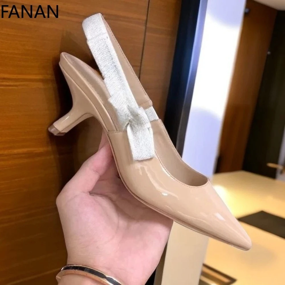 Genuine Leather High Heel Sandals Fabric Embroidery White Sandals Women 2025 Sexy Wedding Shoes Party Single Shoes image 3