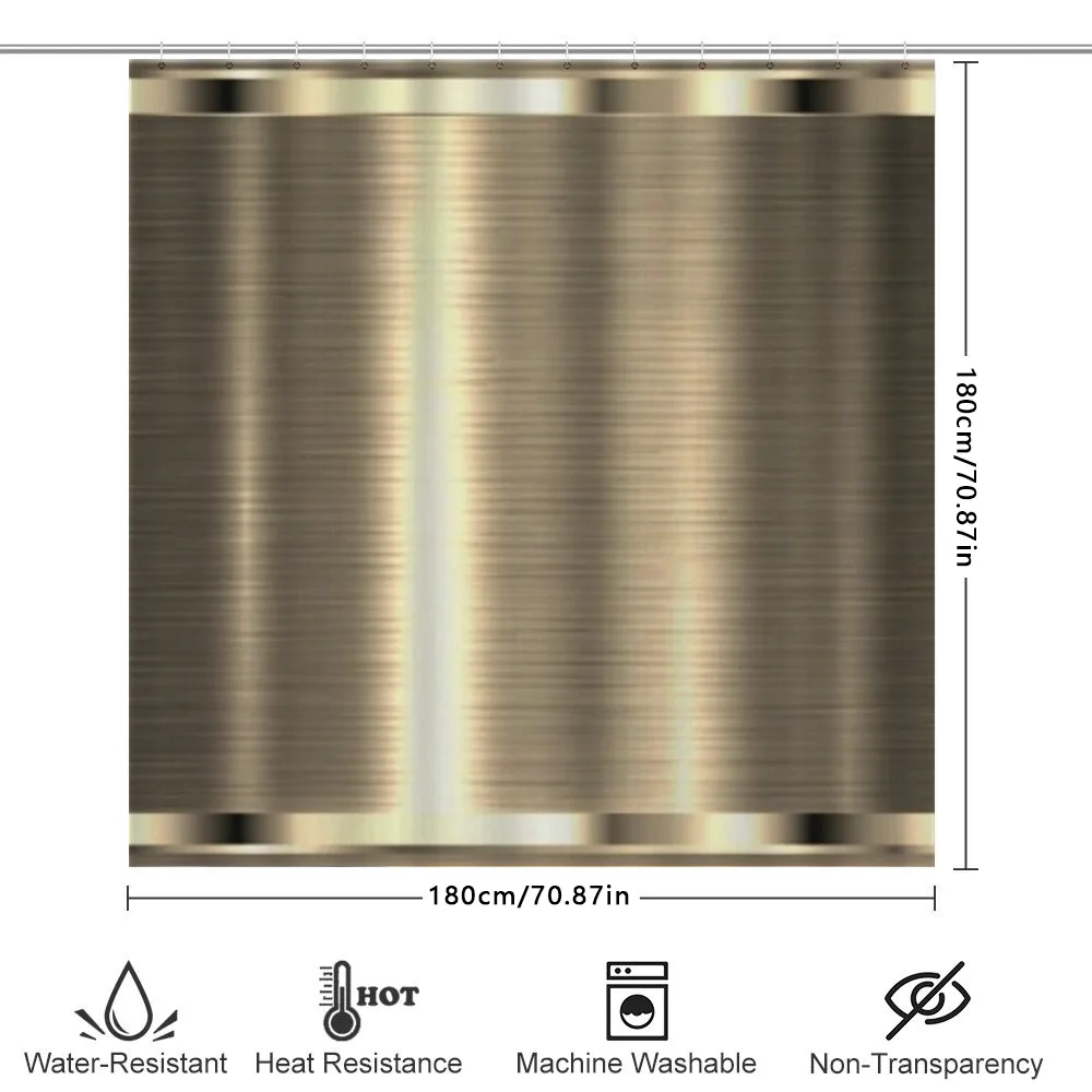 Luxury Golden Shower Curtain: A Touch of Elegance for Your Bathroom Decor This 128 character AliExpress title highlights the lux - view 6
