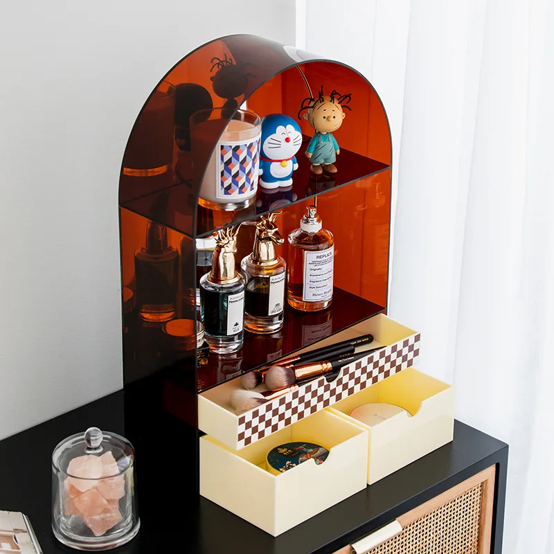 

Lux Acrylic Makeup Drawer Organizer TikTok Viral Vanity Skincare Display Shelf Organizador De Maquillaje Organizer Makeup