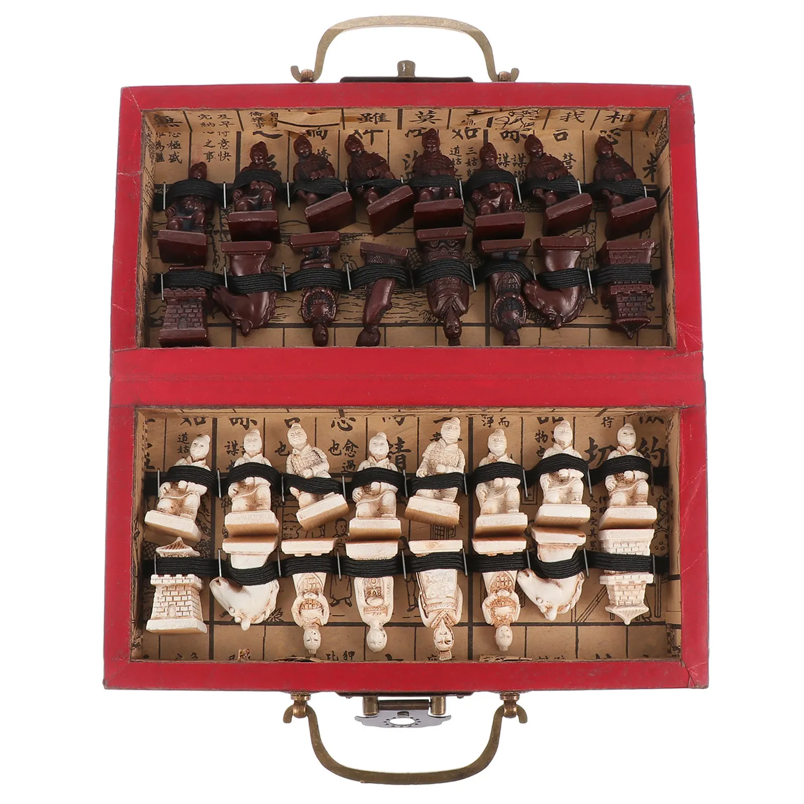 

1Set Chess Small Size International Chess Creative Retro Design Portable Folding Craftsmanship Durable