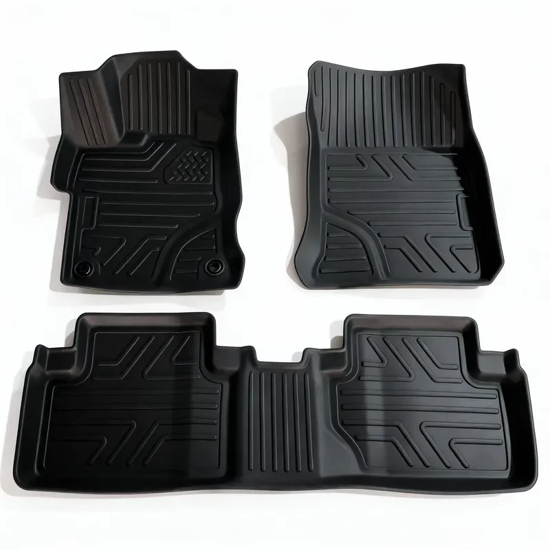 Custom TPE Full Set 5mm Thick Car Floor Mats for Q4 E-tron 2021-2026 All-Weather Floor Liners