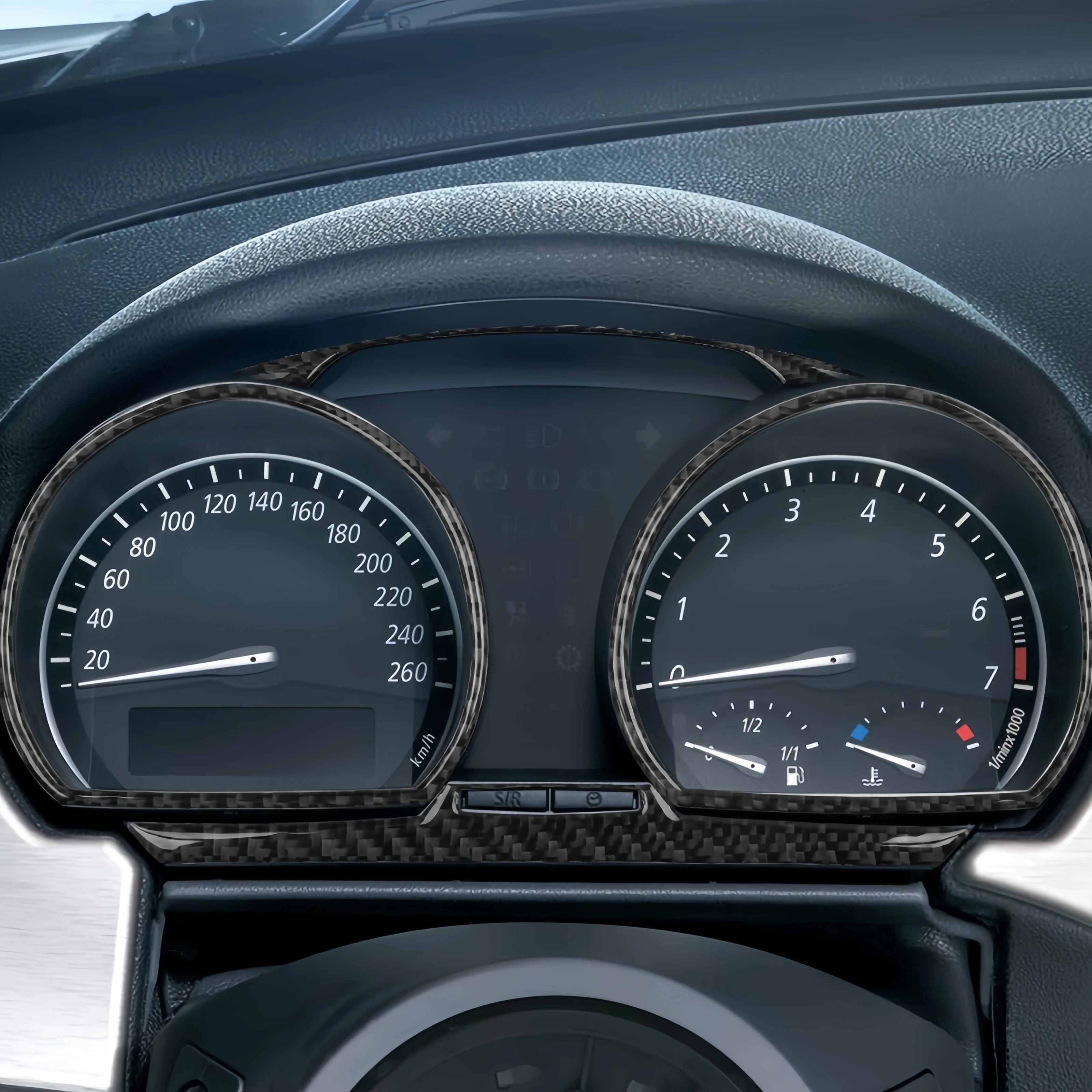 For BMW Z4 E85 2003-2008 Interior Accessories Carbon Fiber Auto Dashboard Speedometer Panel Surround Decor Cover Trim Stickers - view 3