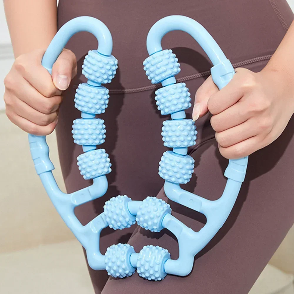 

Ring Leg Clip Massager Ring Leg Clip Massager Relax Plastic Roller Roller Bar Yoga Four Wheel Massager Ring Clip