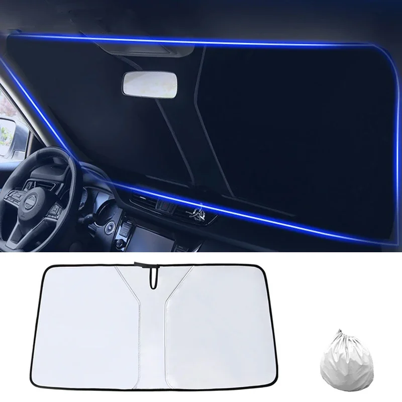 Car Windshield Sun Shade Blocks UV Ray Reflector Auto Window Sun Shade Visor Shield Cover Protector Foldable Parasol