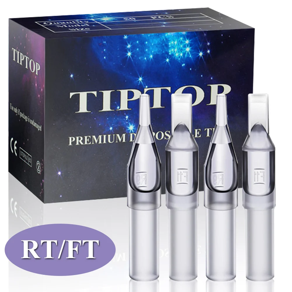 

50 шт., прозрачные серые насадки для игл для татуировки, пластиковые насадки для тату-пулемета, насадки для трубки, аксессуары для игл для татуировки