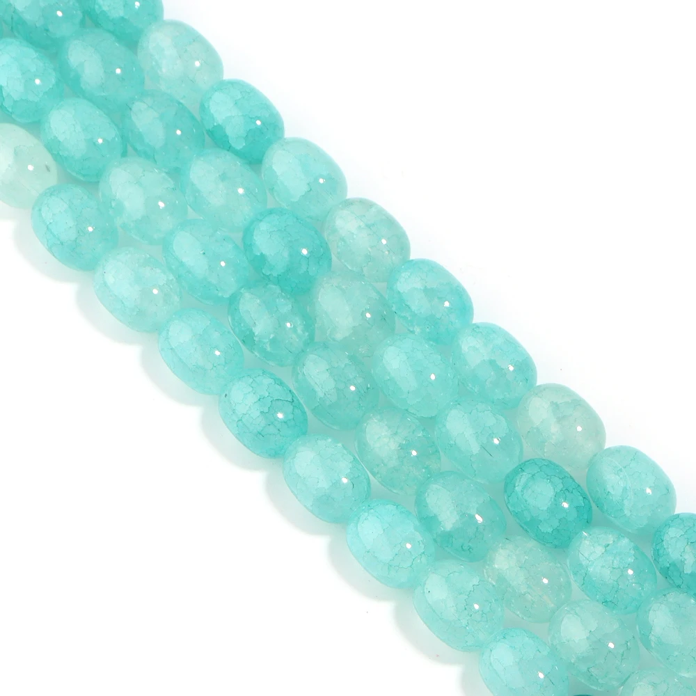 Ongeveer 28 stks 10x14mm Kleurrijke Glazen Kralen Vat Vorm Losse Spacer Kralen Voor Sieraden Maken DIY Armband ketting Accessoires