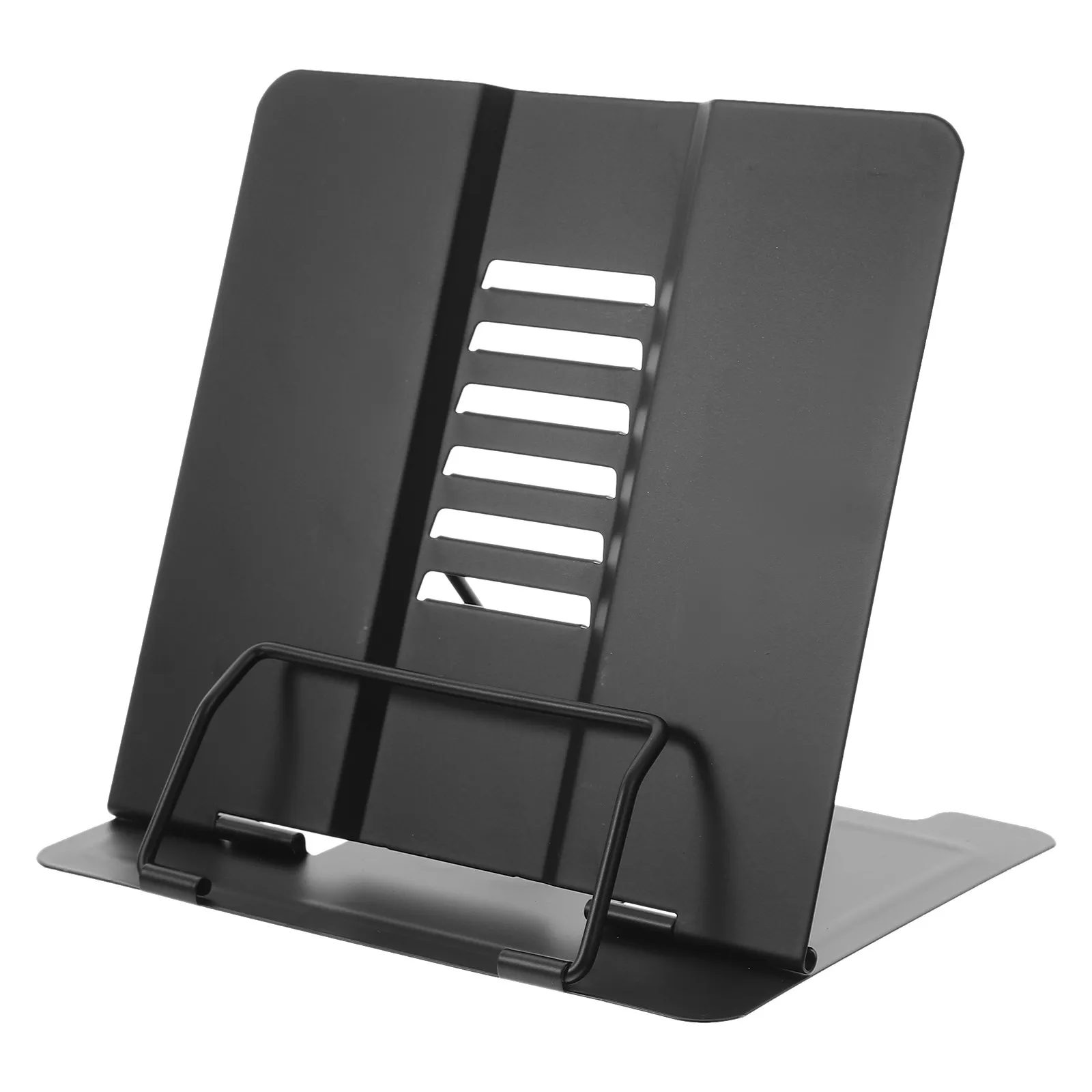 Foldable Metal Book Stand for Books, Newspapers, Documents & Laptops – Portable Desktop Reading Rack for Students
