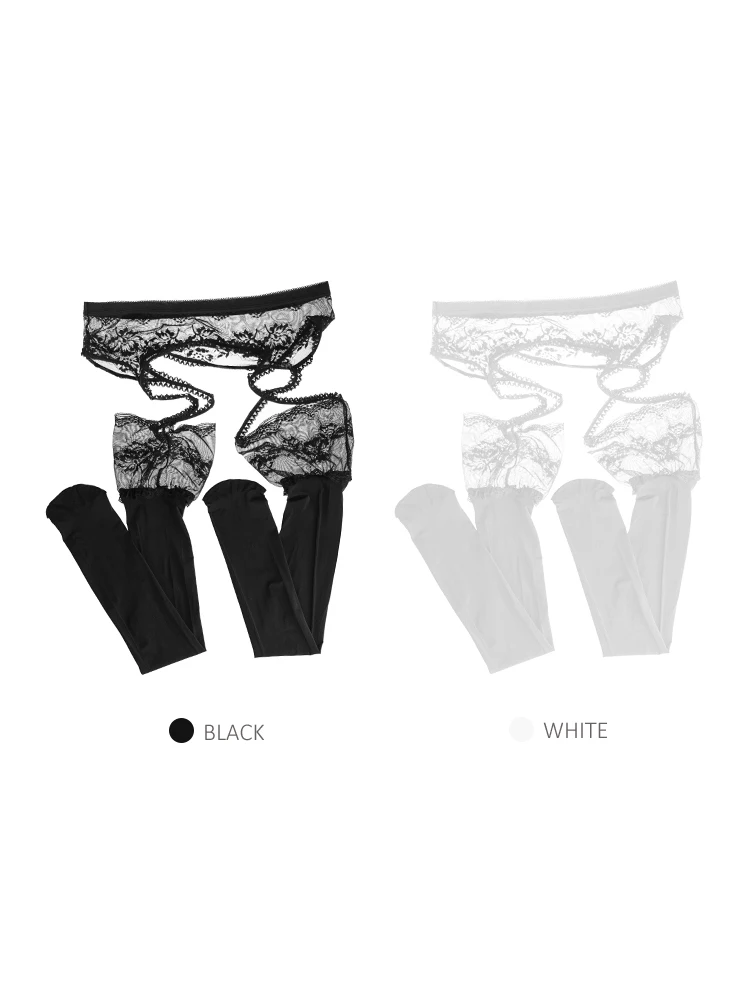 Large Size Shiny Lace Peony One-Piece Horse Oil Socks Smooth Sexy Long Tube Silk Stockings for Women