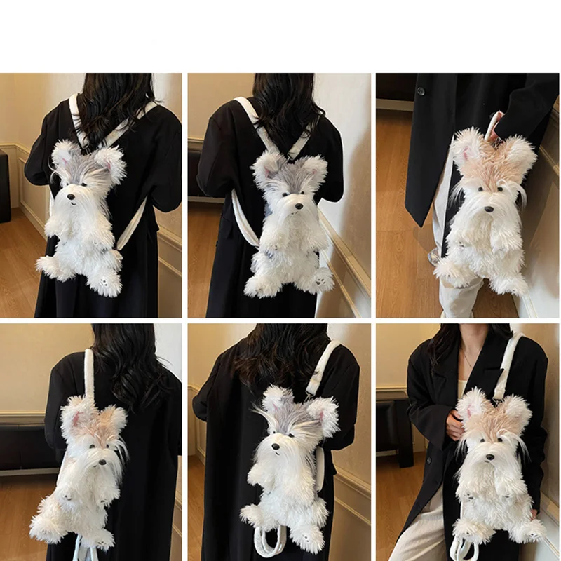 

25cm Cute Schnauzer Dog Plush Toys Soft Animal Home Decoration The Companion Of Children Christmas Gift Children's Birthday Gif