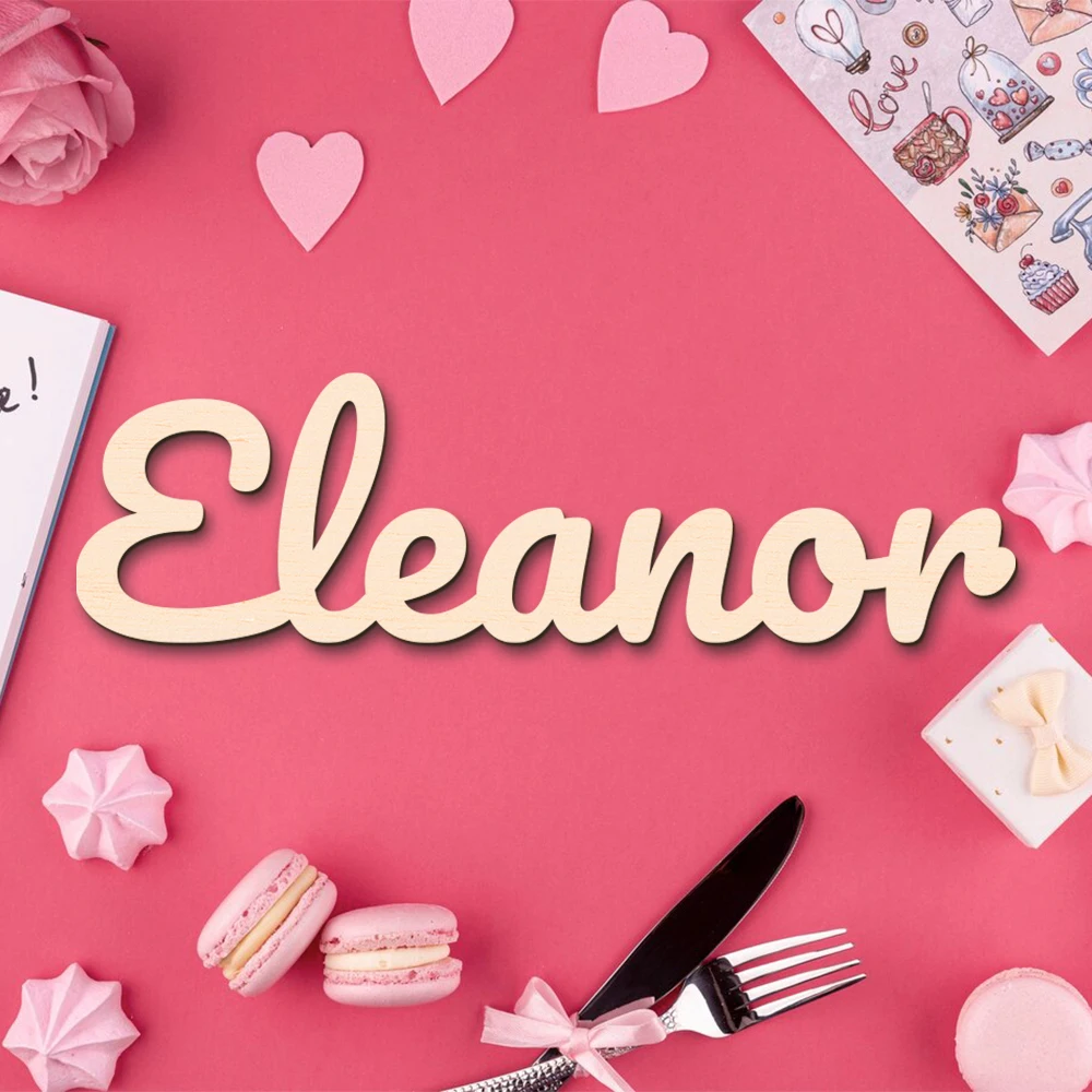 1pc Personalized Wooden Name Sign - Customizable Last Name Room Home Decor Unique Custom Gift image 4