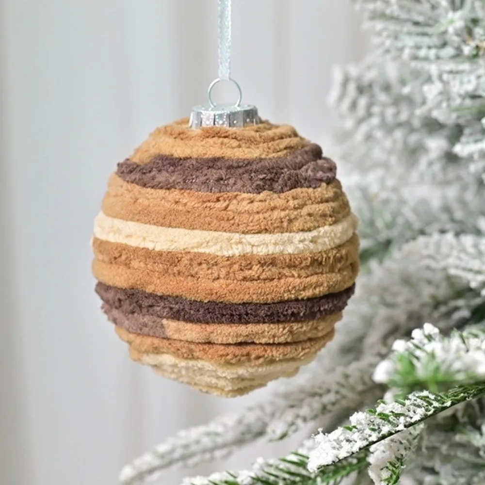

3pcs 7/10cm Christmas Ball Ornaments Flocking Shatterproof Christmas Tree Hangings Ball Plastic Xmas Spheres Pendant Gift
