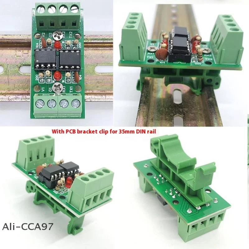 1/3/5pcs Two-way UART Communication Protocol Serial Port Isolation Module Dual 6N137 Optocoupler Chip Of 600-250K Baud