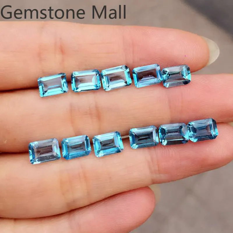 Wholesale Price Emerald Cut Topaz 3mm*5mm To 13mm*18mm VVS Grade Natural Topaz Loose Gemstone for Jewelry Shop - Image 4