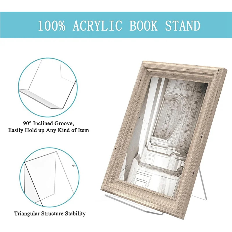ABAE-24 Pack Acrylic Book Stand,Clear Book Display Easel,Acrylic Book Stand Holder For Displaying Comic Books Albums