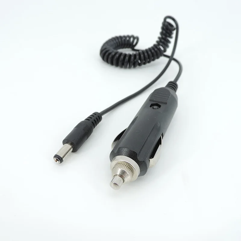 DC 12V 24V Car lighter Charger to 5.5x2.1mm Charging power supply connector Cable Spring Cord Line Q1