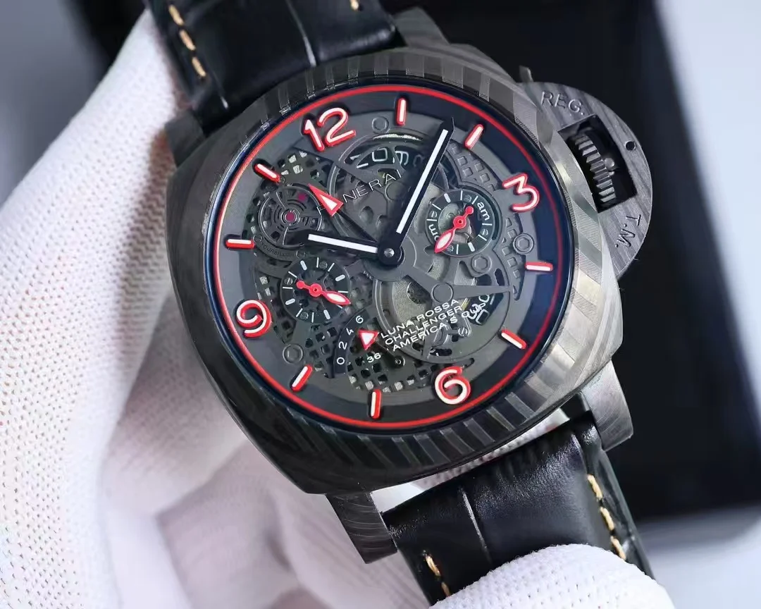 

High-quality PNH Camo top automatic mechanical movement series, the most powerful men's luxury skeleton super luminous watch