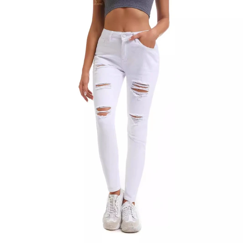 Women's High Waist Mom Jeans - usage example