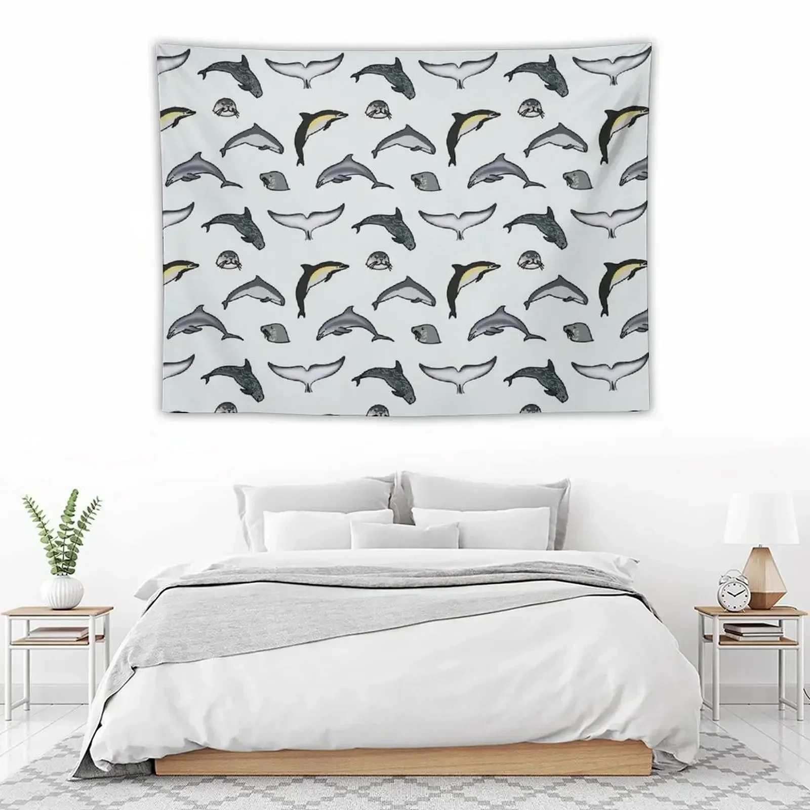 

Marine mammals pattern Tapestry Decoration For Home Things To Decorate The Room Home Decoration Cute Decor Tapestry