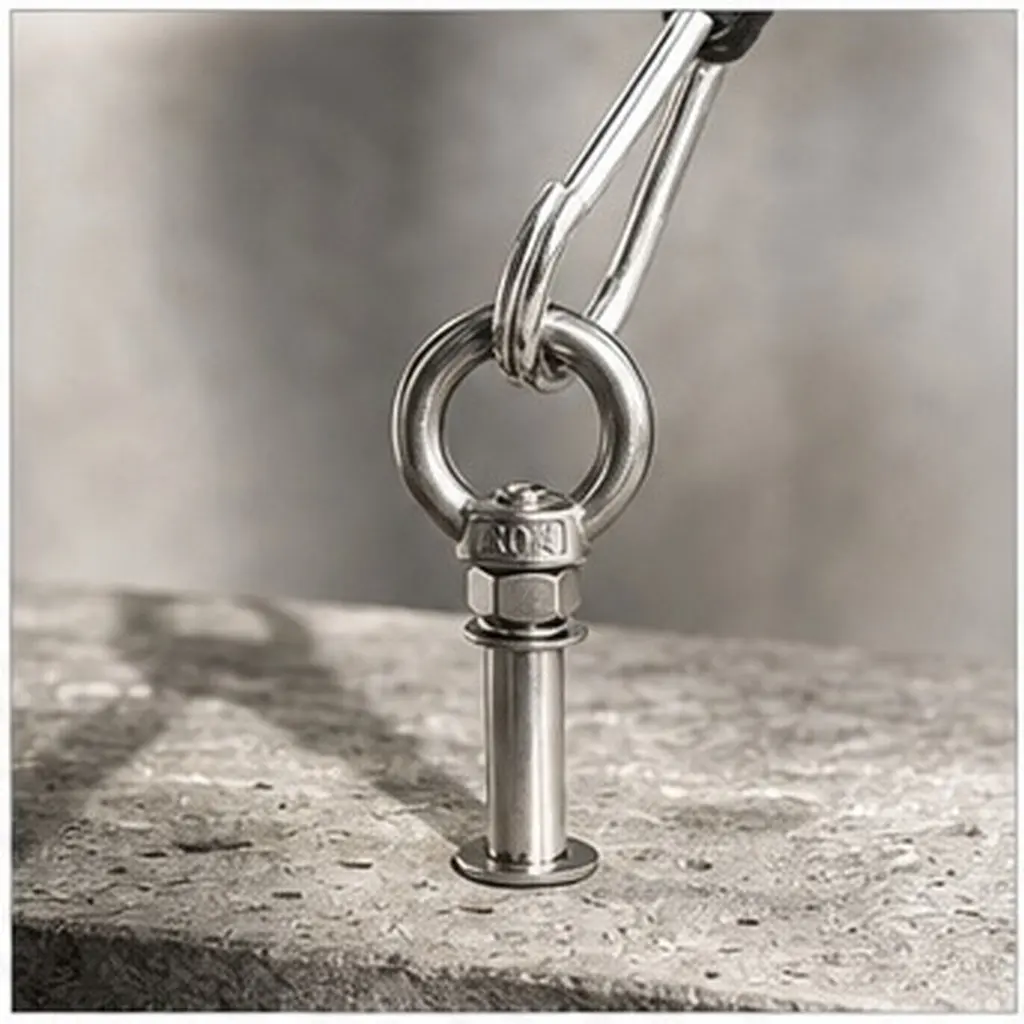 5Pcs Lifting Eye Nut Stainless Steel Premium Ring Bolt Durable Rustproof for Shipbuilding Construction Hanging Decoration