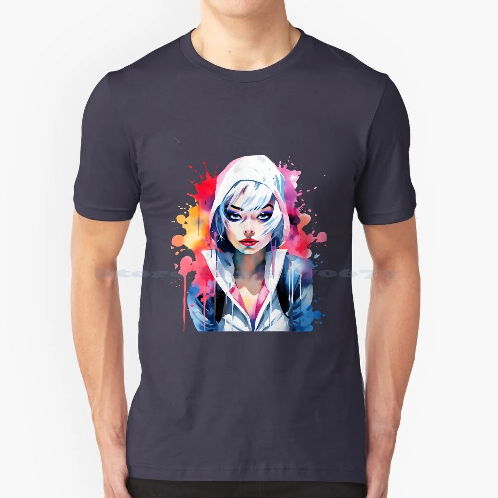 Spiderverse T Shirt 100% Cotton Tee The Spider Verse In To Spiderverse Spiderverse Gwen Solitaire Spider Spider Solitaire