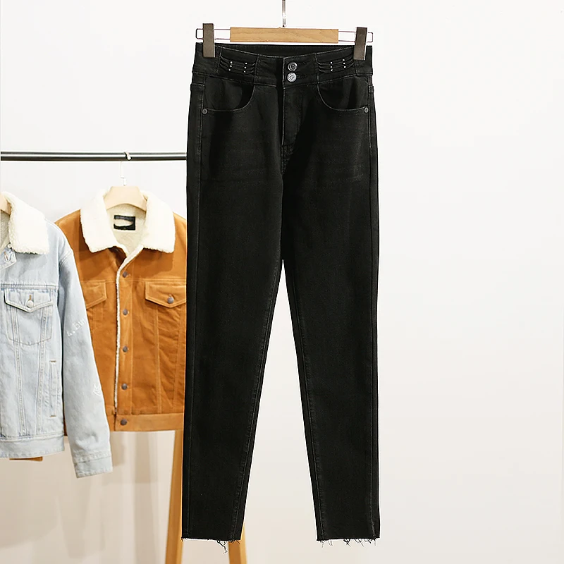 

Nii Brand Micro Elastic Slim Fit Jeans High Waist Zipper Closure Long Pants Winter Collection Women's Fashion 671 Style