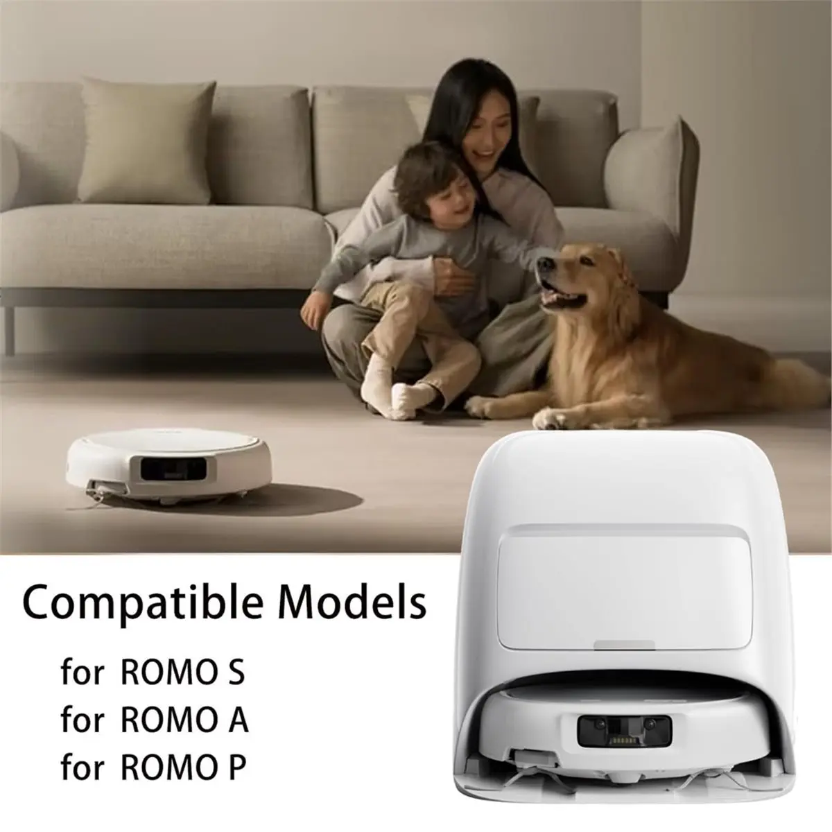 

(A25M) 16 шт. аксессуаров для робота-пылесоса DJI ROMO S/ROMO A/ROMO P: основная и боковые щетки, мешки для пыли, салфетки для влажной уборки, HEPA-фильтры