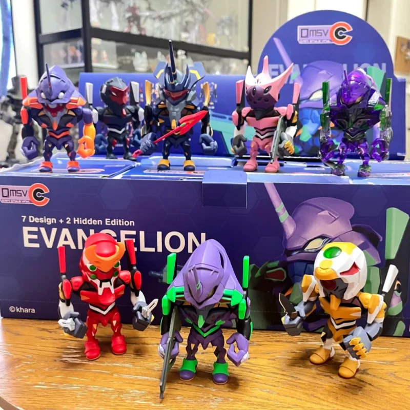 Bandai QMSV-C Evangelion nuevo siglo Evangelion caja ciega Eva prototipo figura coleccionable juguete de moda regalo para Fans