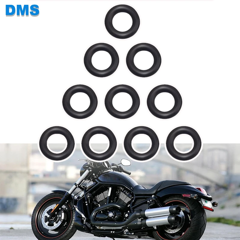 10 Anillos de Sellado (O-Ring) de Repuesto para Línea de Combustible, para Harley-Davidson con Inyección de Combustible 2001+ (Excepto V-Rods) MC600-5