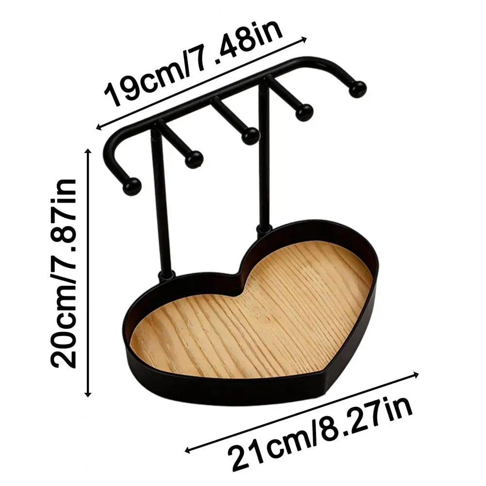 Anti-oxidation Jewelry Storage Jewelry Organizer Stand with Love Partition Tray Non-slip Multi-hanging Jewelry Hanger Necklace