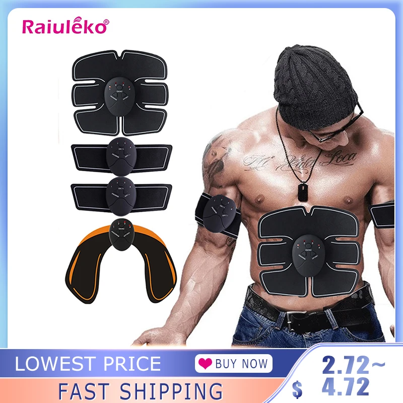 Wireless Muscle Stimulation Abdomen Buttocks Hand Trainer EMS Electric Weight Loss Exerciser Sticker Body Slimming Massager