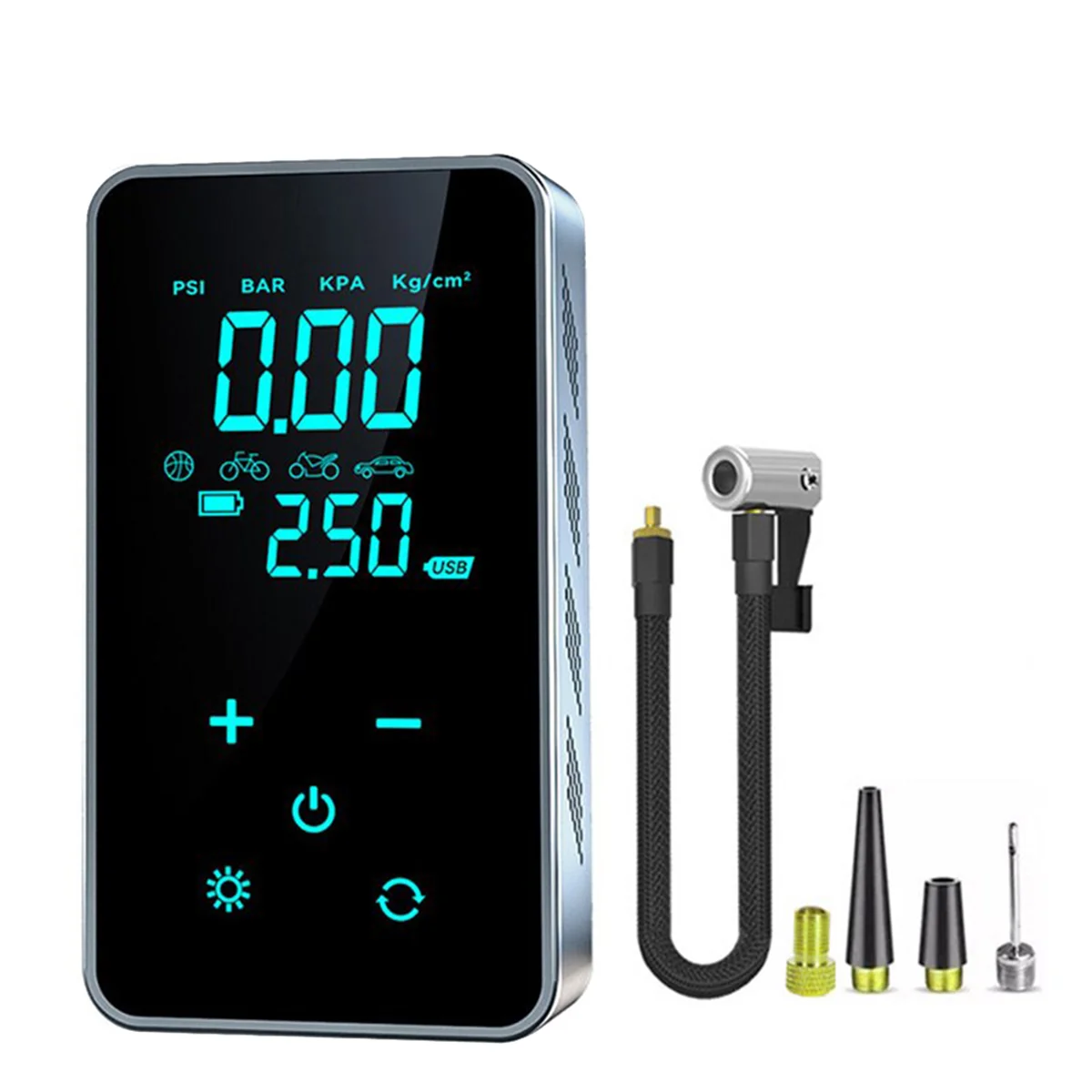 

Car Electric Air Pump Portable Wireless Digital Touch Air Compressor 150PSI Suitable for Bike Car Motorcycle Inflation