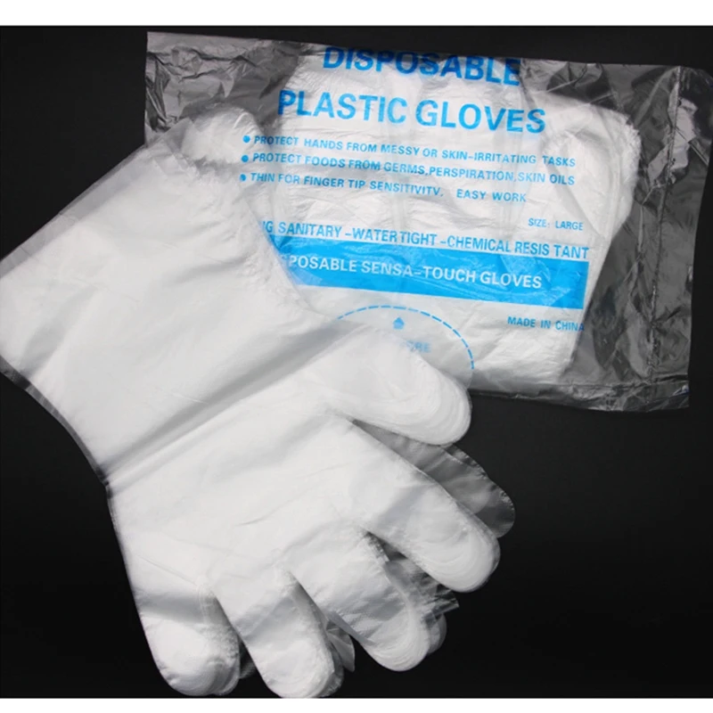 100 Pcs Disposable Gloves Food Plastic Gloves For Restaurant Kitchen BBQ Eco-Friendly Food Gloves Fruit Vegetable Gloves