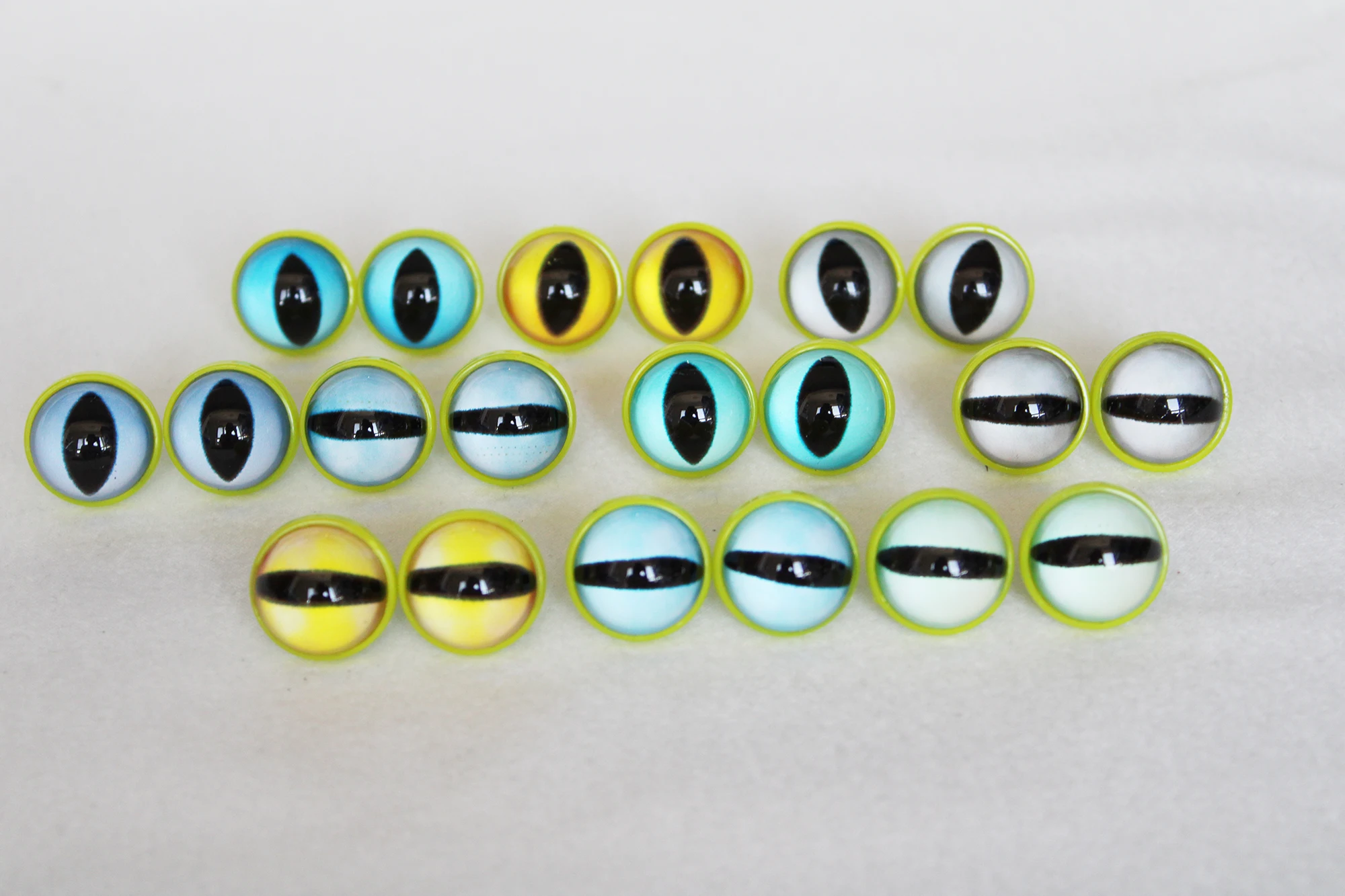 10pairs  14mm 17mm 22mm  mix style glass safety  toy eyes with handpress washerr for doll findings