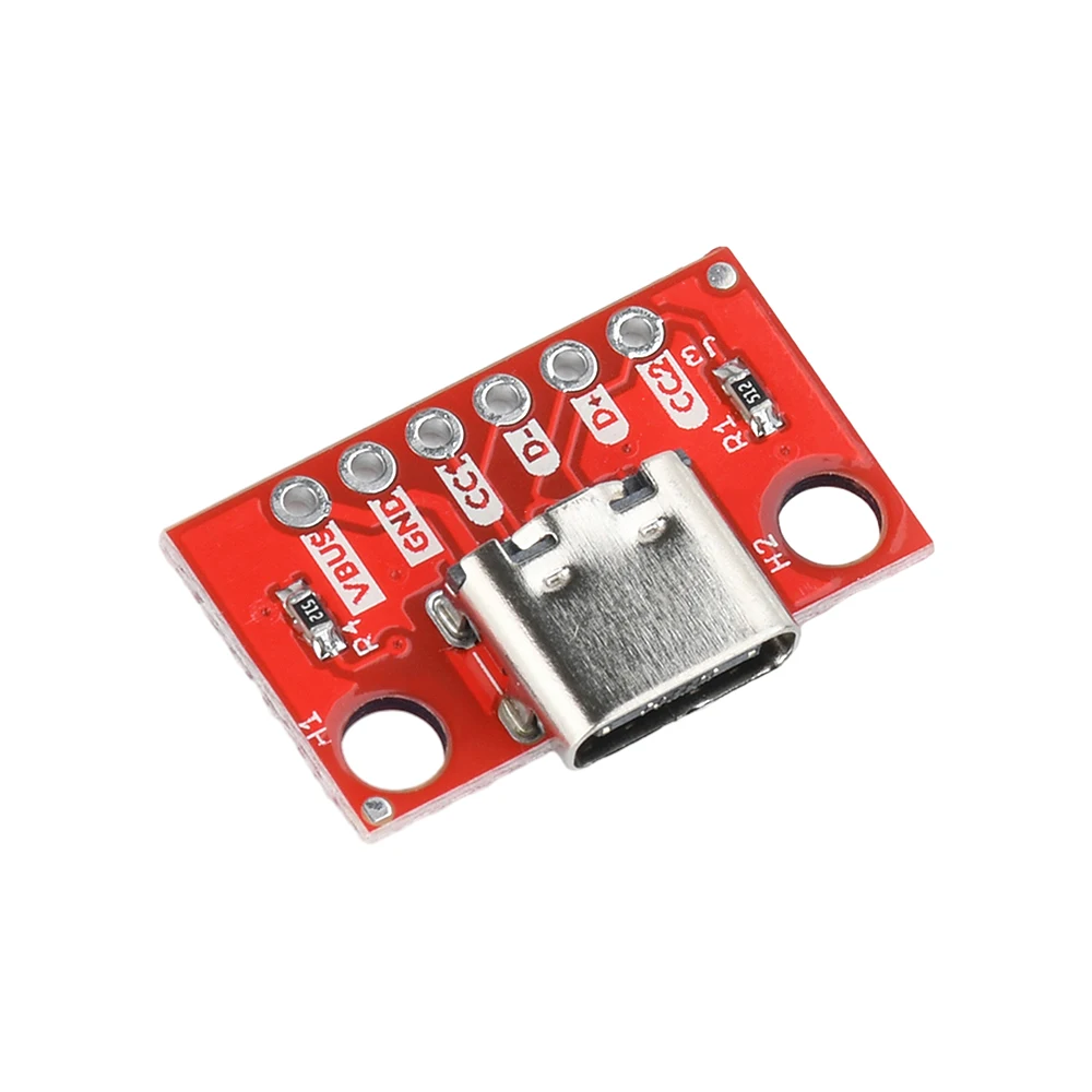 1/5PCS  TYPE-C Female Test Board USB 3.1 PCB Board 16P to 2.54mm Connector Socket Adapter Module