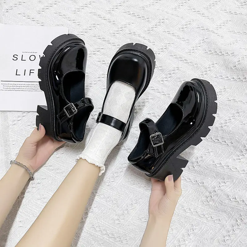 Lolita Shoes Women Japanese Style Vintage Soft Sister Girls High Heels Waterproof Platform College Student Costume Shoes