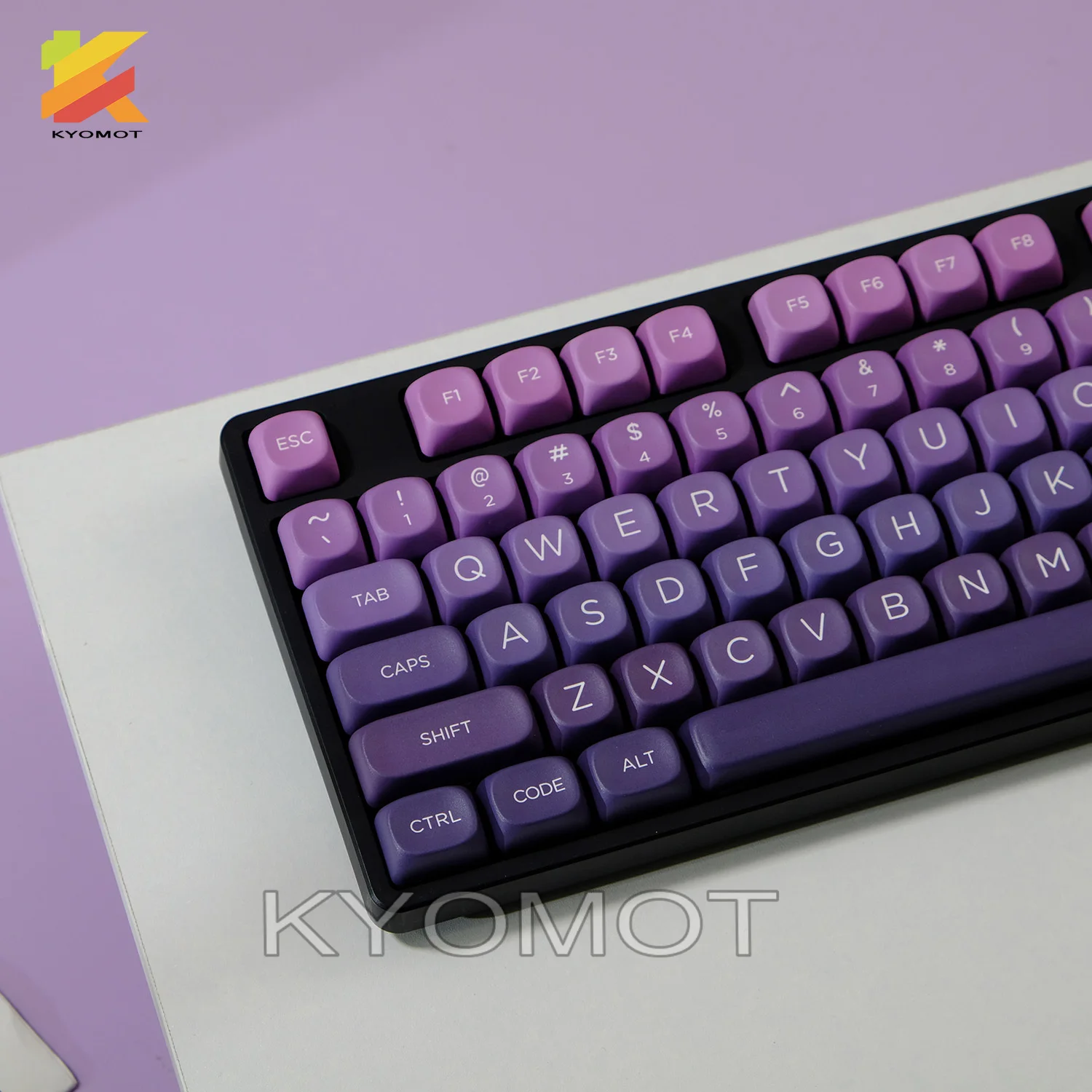 KYOMOT 125 Keys Lavender Manor keycap MOA Profile PBT Dye Sub Gradient Keycaps For MX Switches DIY Mechanical Keyboard Boy Gifts