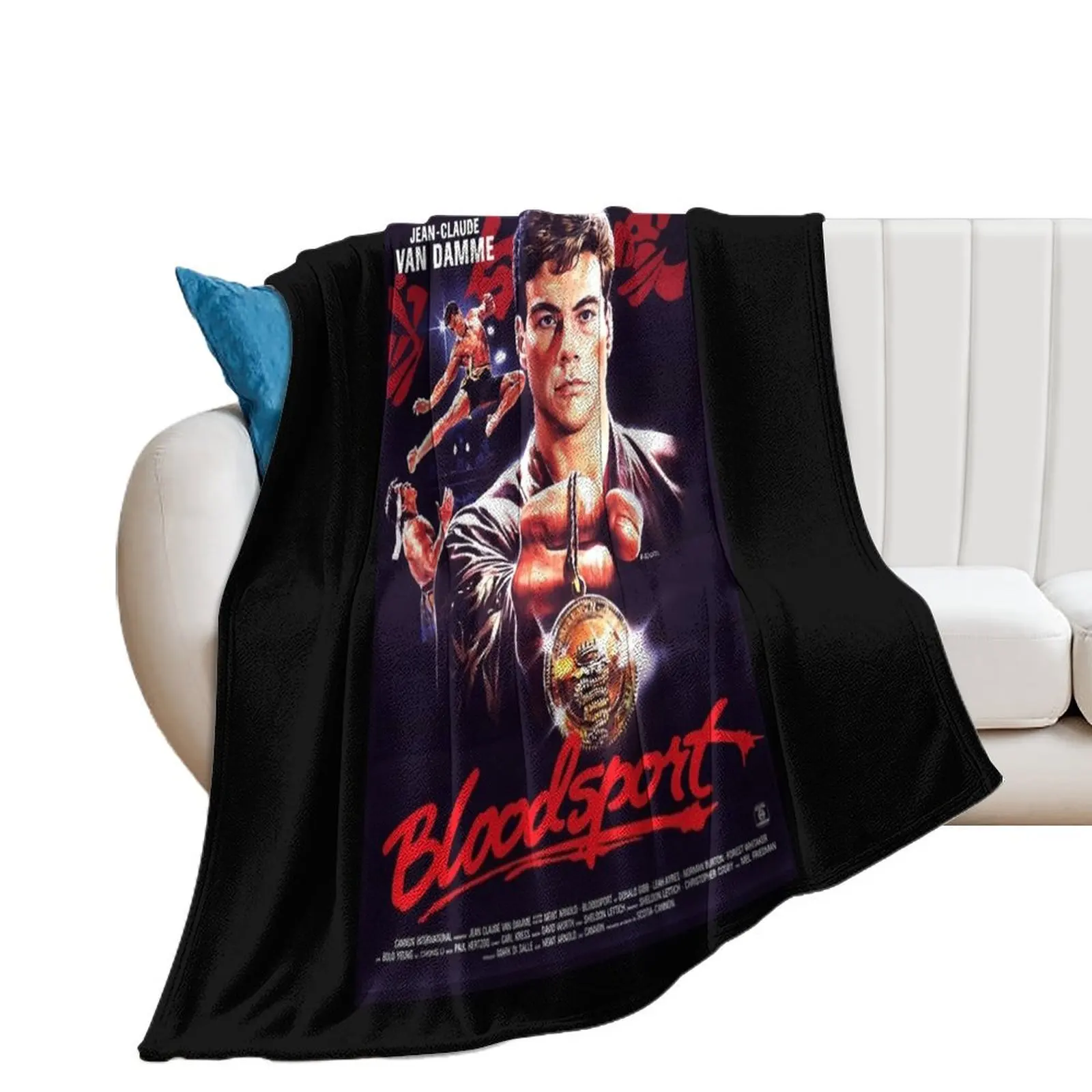 

Funny Gift Bloodsport Christmas Throw Blanket Thin Polar Baby blankets ands Blankets