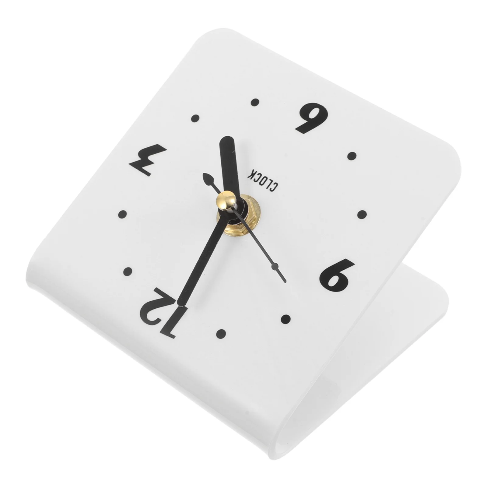 

Silent Sweep Acrylic Desk Clock Minimalist Non-Ticking Table Top Timepiece For Bedroom Living Room Home Decor Shelf Decorative