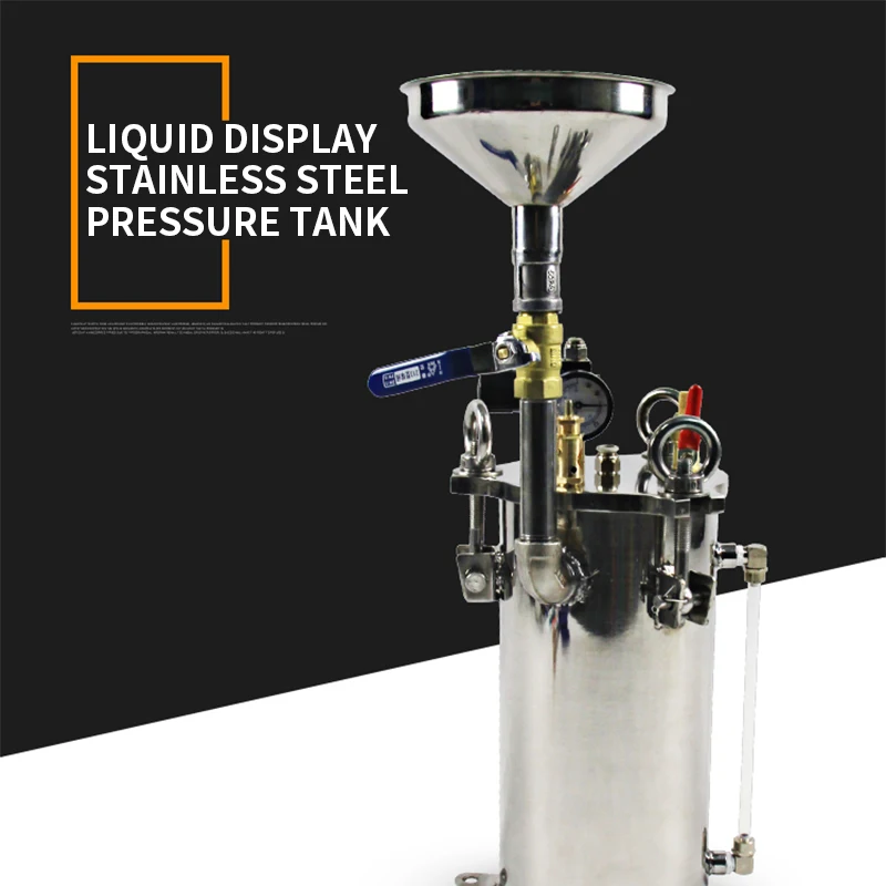 Liquid display stainless steel pressure barrel dispenser 5L pressure tank carbon steel storage barrel pressure adjustable