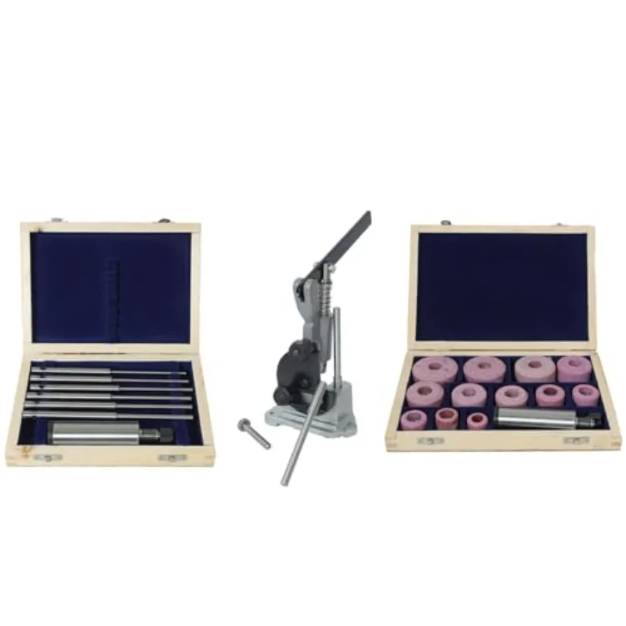 

Набор из 12 шлифовальных камней для седел клапанов 11/16 дюймов и 6 направляющих шариков с подставкой для заточки камней