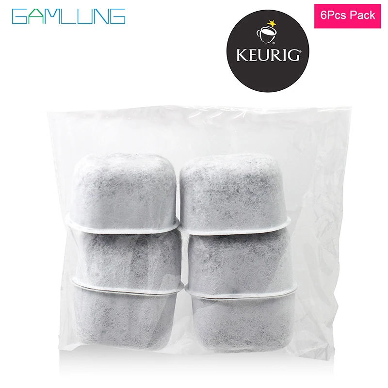 

Gamlung Water Filter Cartridges 6 PCS Charcoal Water Filters Replaces Keurig Activ