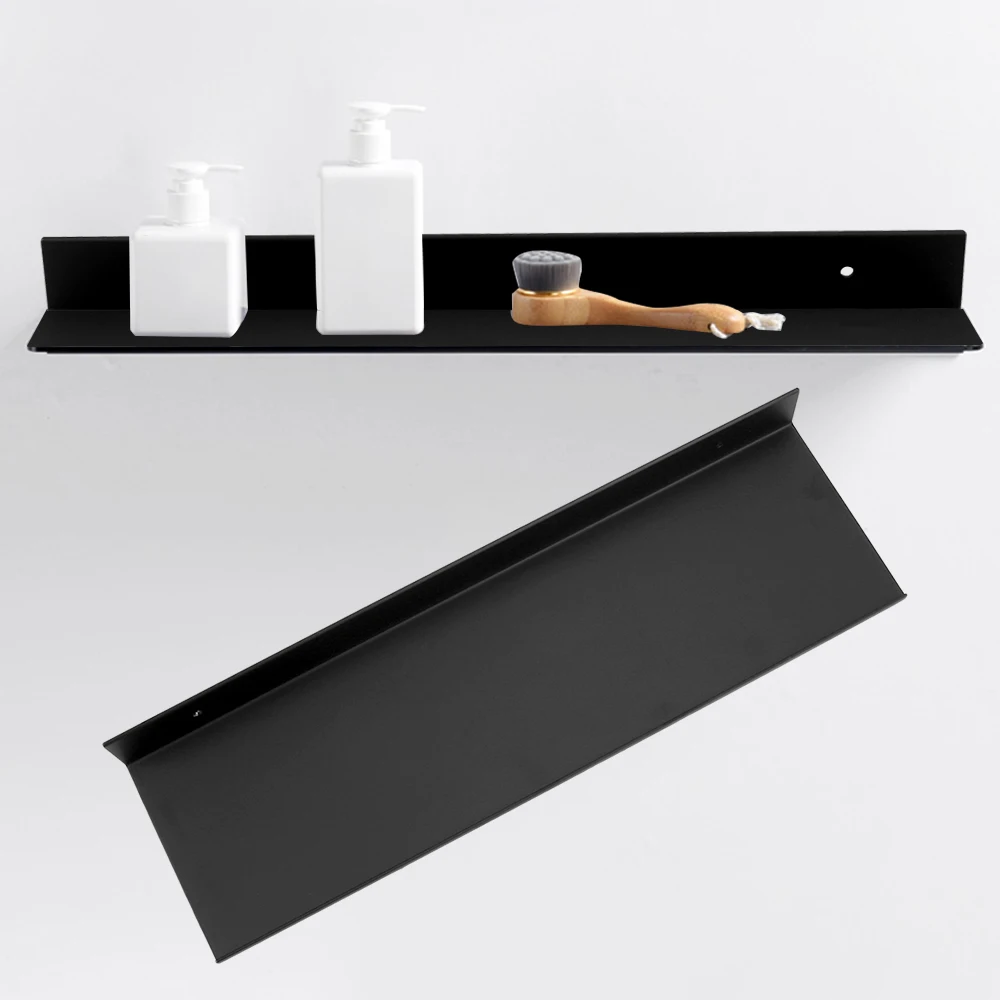 Bathroom Accessories Kitchen Wall Shelf Bathroom Shelves Black Home Storage 30-60cm Storage Rack