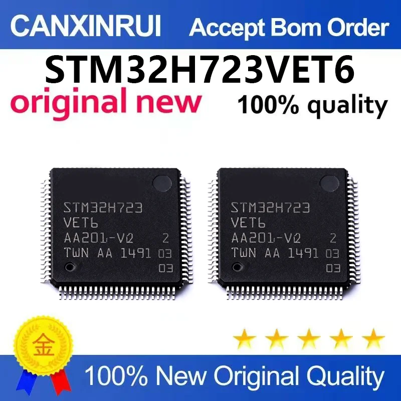 （5pcs-100pcs)Original genuine STM32H723VET6 STM32H packaged LQFP-100 32-bit microcontroller