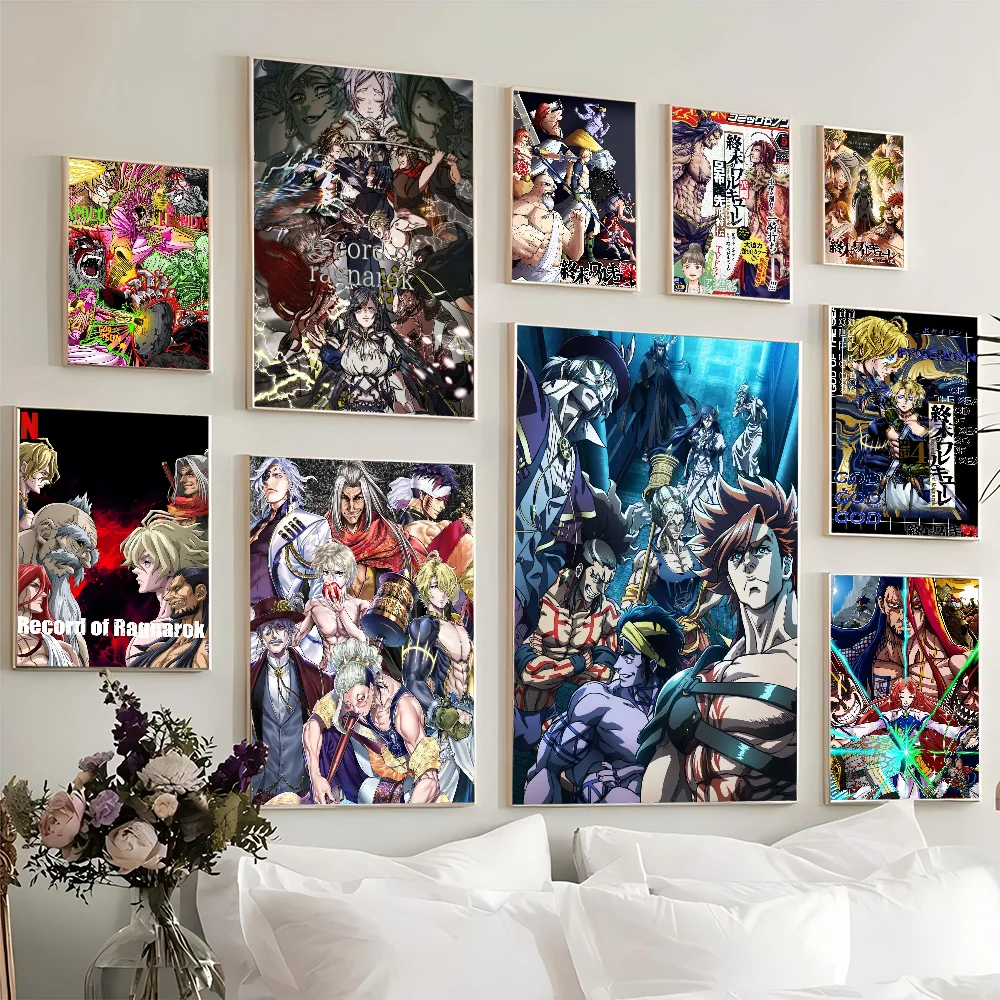 

Record Of Ragnarok Anime Posters Sticky Waterproof Paper Sticker Coffee House Bar Kawaii Room Decor